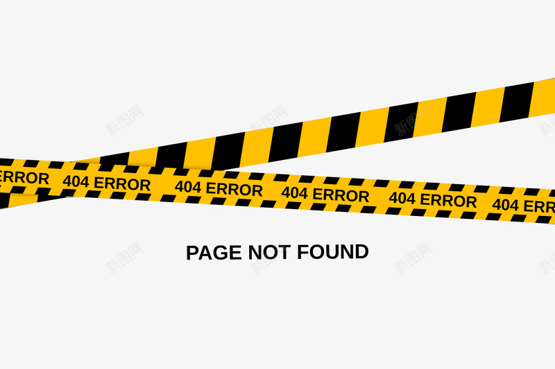 404错误页面矢量图ai免抠素材_88icon https://88icon.com 404错误字样 条幅 黄色 矢量图