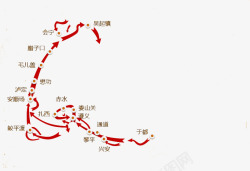 艺术地图红一方面军线路图高清图片