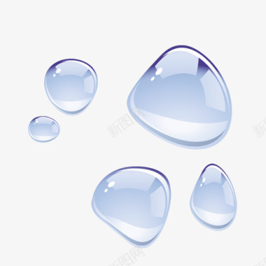 晶莹气泡水珠图标图标