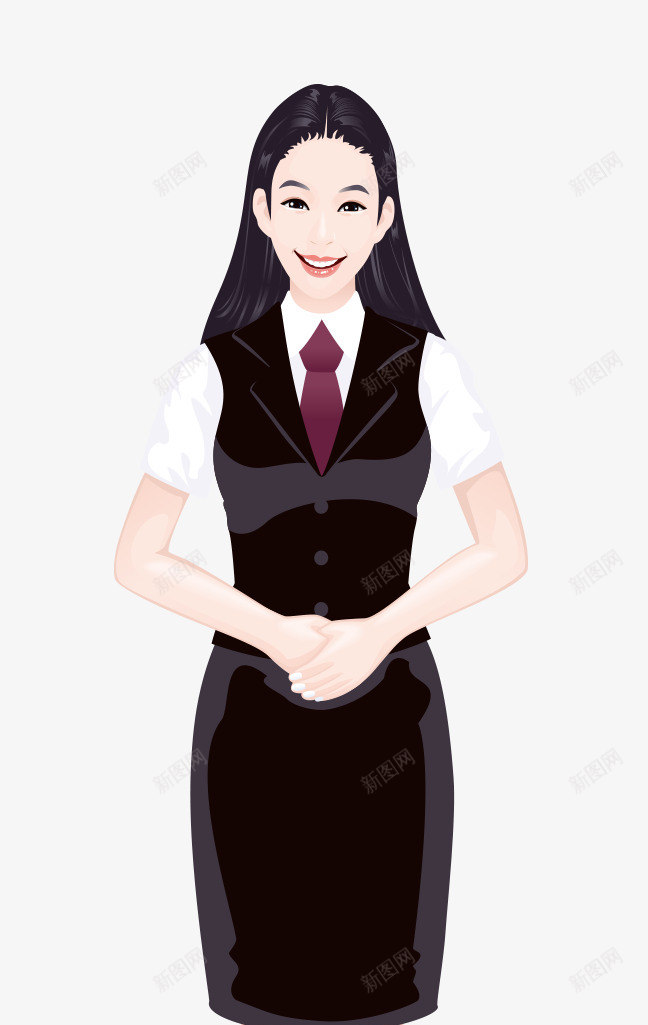 微笑的客服小姐png免抠素材_88icon https://88icon.com 卡通女人 图案 客服人员 微笑 服务人员 服务员 矢量女人 跑腿服务 长头发