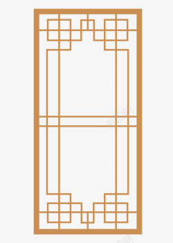 黄色镂空素材镂空木雕矢量图高清图片