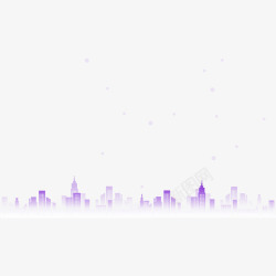 紫色清新都市边框纹理素材