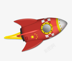 火箭光红色的火箭高清图片
