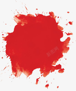 红色泼墨背景红色水彩泼墨效果矢量图高清图片