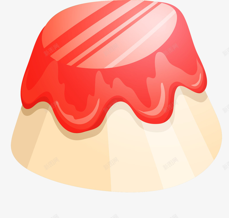 草莓味布丁png免抠素材_88icon https://88icon.com 免抠PNG 卡通 布丁 果冻 果酱 甜点 草莓酱 餐厅甜点