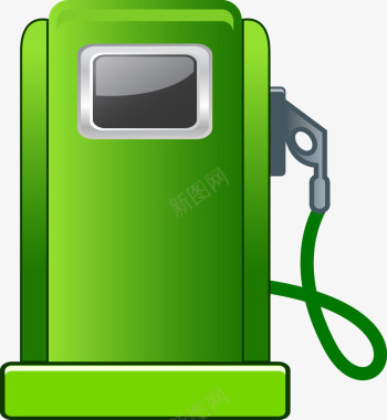 绿色能源图标绿色加油站图标矢量图图标