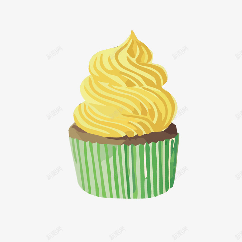 黄色奶油纸杯蛋糕png免抠素材_88icon https://88icon.com 奶油 奶油蛋糕 素材 纸杯 纸杯蛋糕 蛋糕素材 黄色