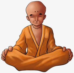 佛教僧侣僧侣盘坐插图高清图片
