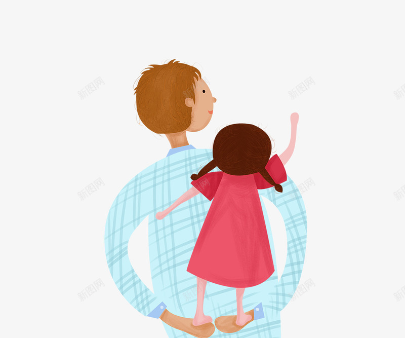 父亲节父爱如山主题卡通psd免抠素材_88icon https://88icon.com 617父亲节 父亲专场 父亲节 父子 父爱 父爱如山