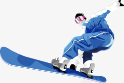 滑雪橇的男人滑雪比赛矢量图高清图片