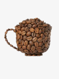 杯子型咖啡豆素材