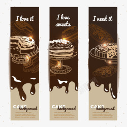巧克力标签矢量图巧克力蛋糕标签矢量图高清图片