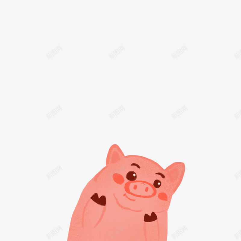 呆萌的猪宝宝png免抠素材_88icon https://88icon.com 免抠 卡通 可爱 小粉猪 猪年 素材 装饰