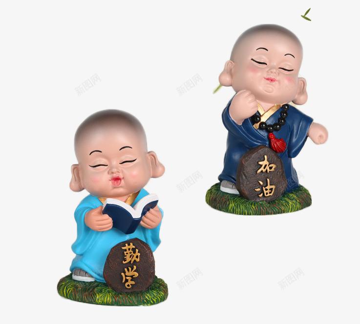 小和尚摆件勤学加油png免抠素材_88icon https://88icon.com 产品实物 人物 可爱 摆件 摆设 玩偶