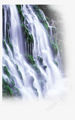 水瀑布山泉瀑布水高清图片