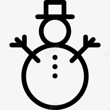 冬天的雪人圣诞雪人图标图标