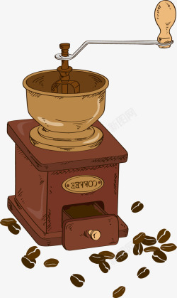 自制咖啡手摇式咖啡机高清图片