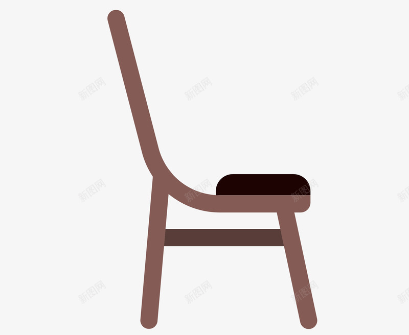 黑色的软面卡通餐椅png免抠素材_88icon https://88icon.com 卡通手绘 椅子 软面 餐椅 黑色