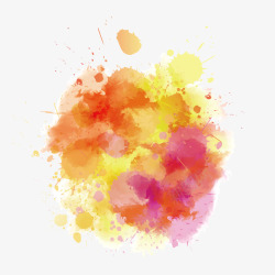 彩色墨点矢量图素材