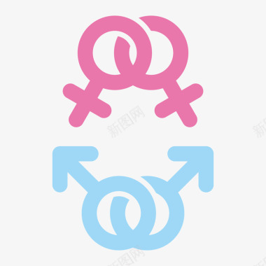 蓝色男士上衣性别符号粉色女生蓝色男士图标图标