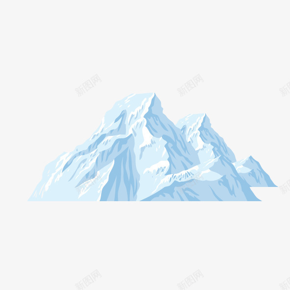 冰山png免抠素材_88icon https://88icon.com 冬天 冰山 模型 蓝色 雪花