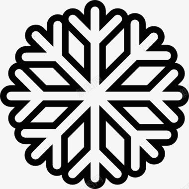 雪花冰晶冬天的雪花图标图标