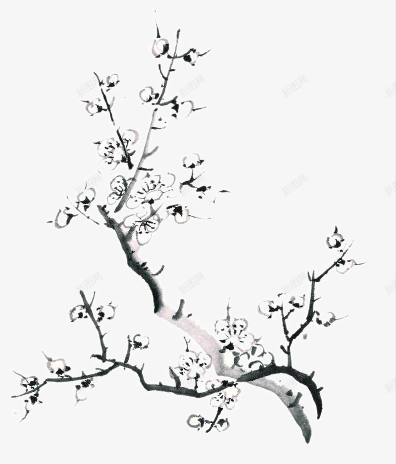 装饰梅花png免抠素材_88icon https://88icon.com 中国画 写意花草 国画小品 国粹 宣纸画 手绘花卉 美术插图 艺术作品 装饰花草