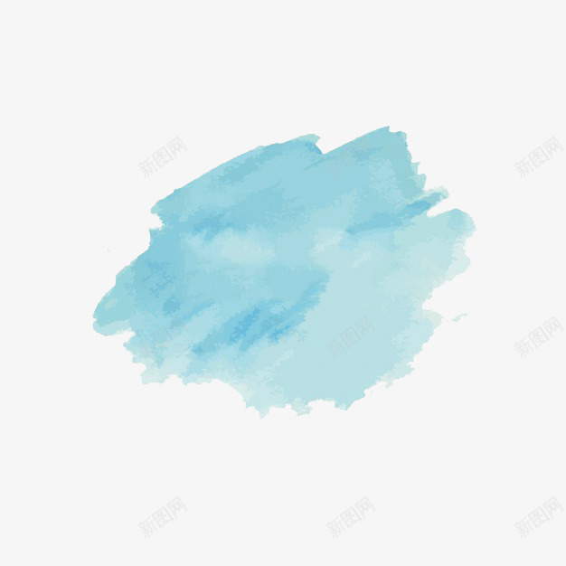 浅蓝色水彩png免抠素材_88icon https://88icon.com 图案设计 水彩 浅蓝色 涂鸦