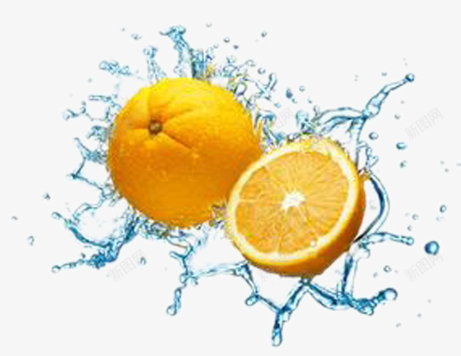 橙子带水的png免抠素材_88icon https://88icon.com 带水 很多 橘黄色 橙子 浅色