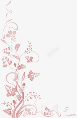 淡雅底纹水彩花卉图案素材