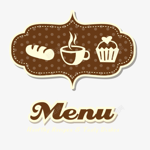 复古餐厅标签psd免抠素材_88icon https://88icon.com 叉子 标签 蛋糕 餐具 餐厅