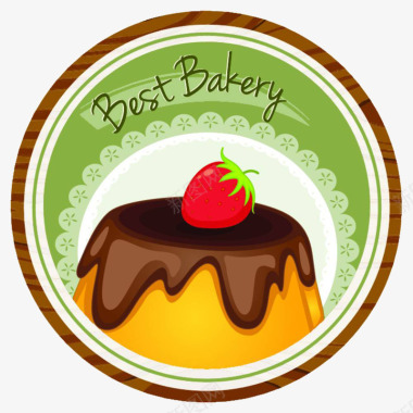 甜蜜的奶酪甜食蛋糕图标图标
