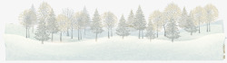圣诞树树林冰天雪地绿色圣诞树高清图片