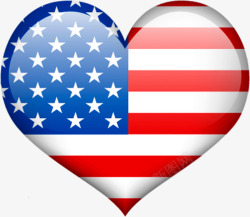 美国爱心爱心美国国旗高清图片