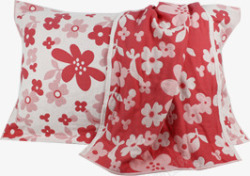 红花抱枕毛巾素材