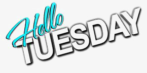 星期二png免抠素材_88icon https://88icon.com HELLO TUESDAY 你好星期二 文字排版 英文字体设计 英文字装饰