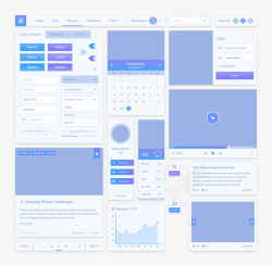 网站建设全套模板雪花UI工具包高清图片