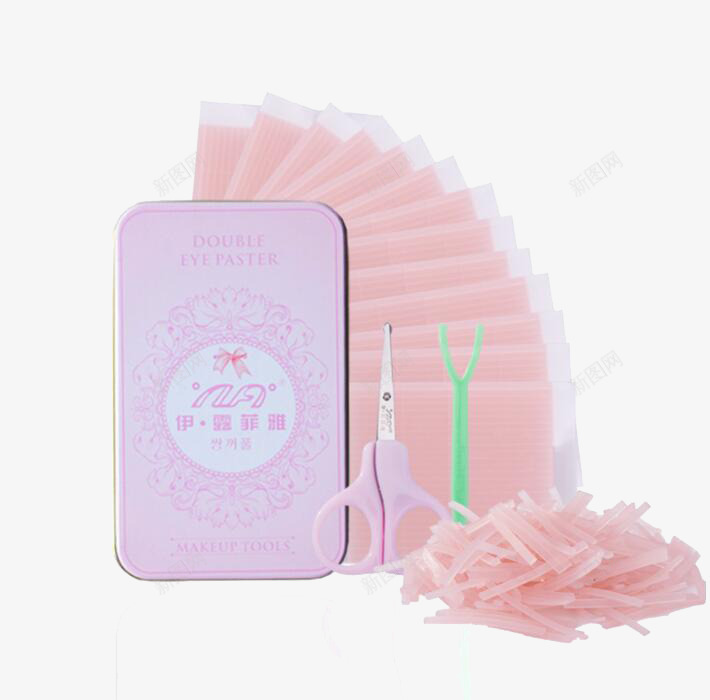 双眼皮贴和剪刀png免抠素材_88icon https://88icon.com 产品实物 剪刀 化妆用品 双眼皮 双眼皮贴