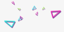 抽象几何三角彩色素材
