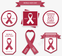 世界艾滋病日标志素材