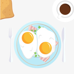 早餐煎蛋插画素材