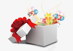 礼品礼盒礼物纸盒气球套装素材