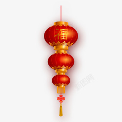 精致红色灯笼中国年传统节日装饰素材