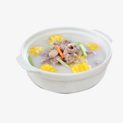 汤锅排骨炖玉米高清图片