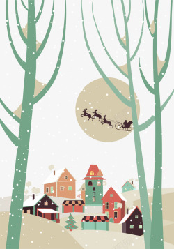 冬日雪地圣诞节背景素材