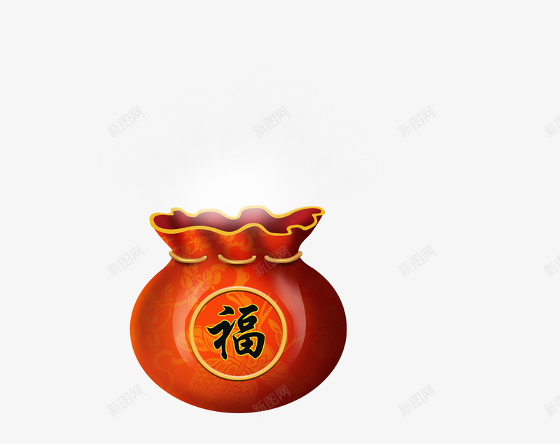 福字口袋png免抠素材_88icon https://88icon.com 喜庆 好运 福字口袋 红色 装饰