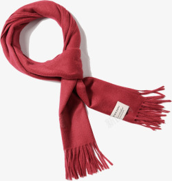 红色暖围巾素材