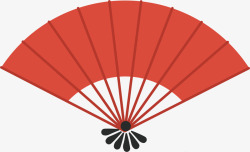 矢量日本和扇红色的跳广场舞扇子矢量图高清图片