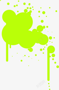 绿色抽象涂鸦装饰素材