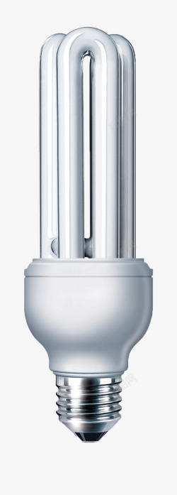 实物三管荧光灯泡标准灯口素材